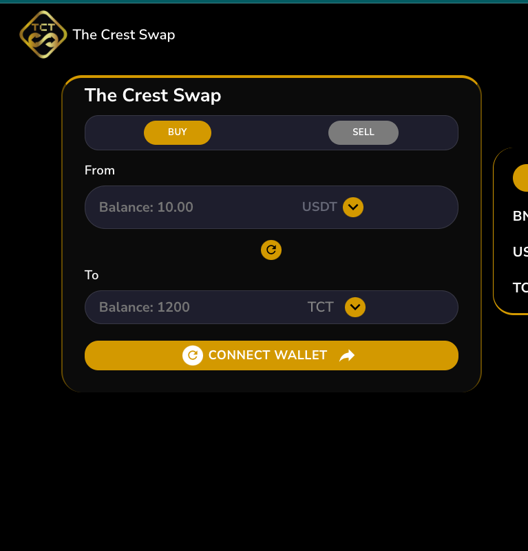 The Crest Swap Interface