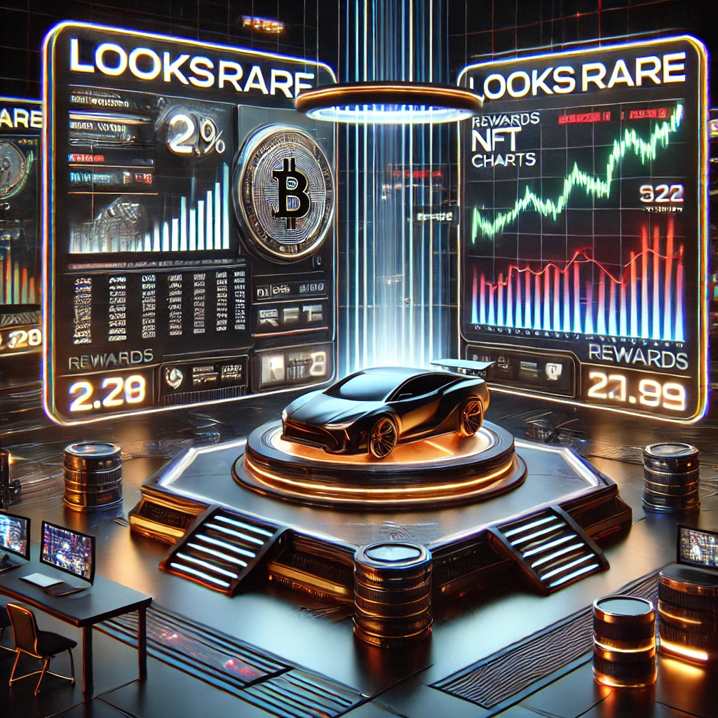 LooksRare NFT Marketplace - Visualización 3D de NFT de vehículo